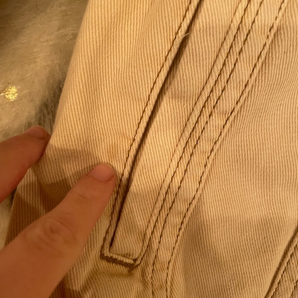 Free people tan denim jean jacket - Picture 4 of 6